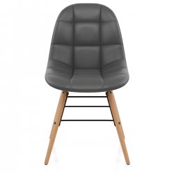Silla Polipiel Madera - Tate Metal