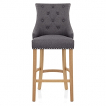 Taburete Tela Roble - Ascot Gris Oscuro