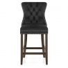Taburete Terciopelo Madera - Kensington Negro