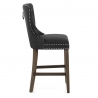 Taburete Terciopelo Madera - Kensington Negro