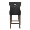 Taburete Terciopelo Madera - Kensington Negro