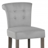 Taburete Terciopelo Madera - Carlton Crema