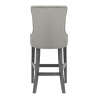 Taburete Terciopelo Madera - Etienne Gris