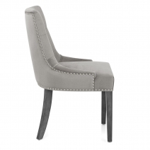 Silla Terciopelo Madera - Etienne Gris