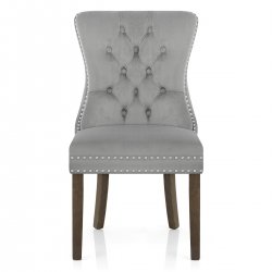 Silla Terciopelo Madera - Kensington Negro