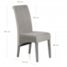 Silla Terciopelo Madera - Carlos Gris