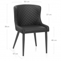 Silla Polipiel Metal - Provence Negro