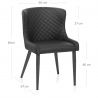 Silla Polipiel Metal - Provence Negro