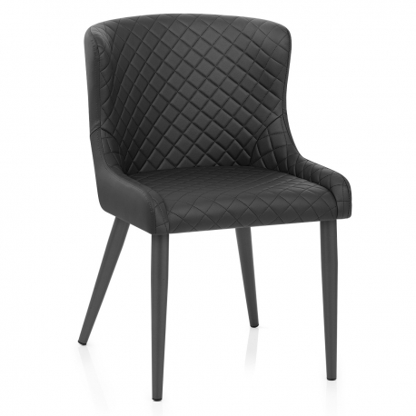 Silla Polipiel Metal - Provence Negro