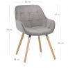 Silla Terciopelo Madera - Harris Gris