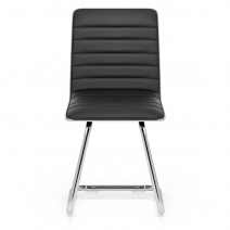 Silla Polipiel Cromo - Vesta Negro