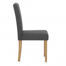 Silla Tela Madera - Jackson Gris Oscuro