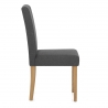 Silla Tela Madera - Jackson Gris Oscuro
