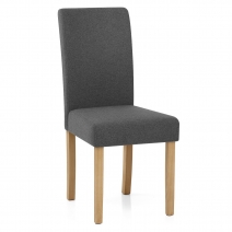 Silla Tela Madera - Jackson Gris Oscuro