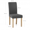 Silla Tela Madera - Jackson Gris Oscuro