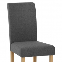 Silla Tela Madera - Jackson Gris Oscuro