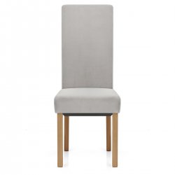 Silla Terciopelo Madera - Carolina Gris