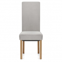 Silla Terciopelo Madera - Carolina Gris