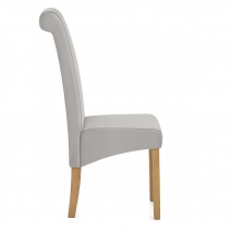 Silla Terciopelo Madera - Carolina Gris