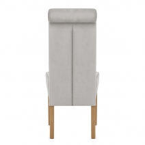 Silla Terciopelo Madera - Carolina Gris