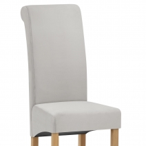 Silla Terciopelo Madera - Carolina Gris