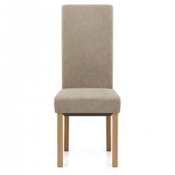 Silla Tela Madera - Carolina Gris Oscuro