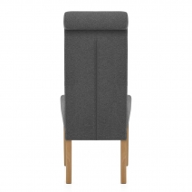 Silla Tela Madera - Carolina Gris Oscuro