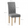Silla Tela Madera - Portland Gris