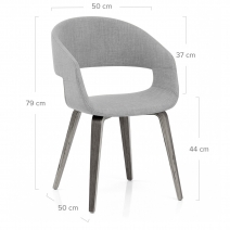 Silla Tela Madera – Marcus Gris