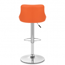 Taburete Polipiel Cromo - Stitch Naranja