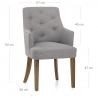 Silla Tela Madera - Broadway Gris