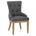 Silla Tela Madera - Knightsbridge Gris Oscuro