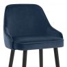 Taburete Terciopelo Madera - Glam Azul