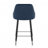 Taburete Terciopelo Madera - Glam Azul