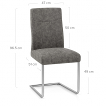 Silla Polipiel Satinado - Lancaster Gris