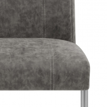 Silla Polipiel Satinado - Lancaster Gris