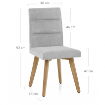 Silla Terciopelo Madera - Hadley Gris