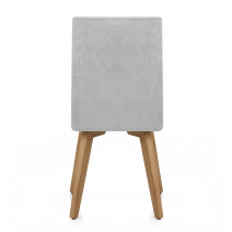 Silla Terciopelo Madera - Hadley Gris