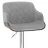 Taburete Terciopelo Cromo - Dakota Gris