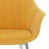 Silla Terciopelo Cromo - Flare Amarillo