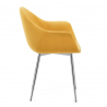 Silla Terciopelo Cromo - Flare Amarillo