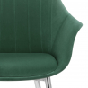 Silla Terciopelo Cromo - Flare Verde