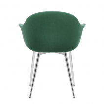 Silla Terciopelo Cromo - Flare Verde