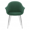 Silla Terciopelo Cromo - Flare Verde