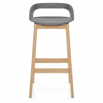 Taburete Resina Madera - Crew Gris