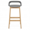 Taburete Resina Madera - Crew Gris