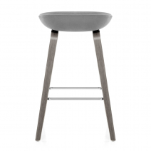 Taburete Terciopelo Madera - Epic Gris