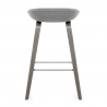 Taburete Terciopelo Madera - Epic Gris
