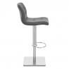 Taburete Cuero Auténtico Satinado - Paraíso Deluxe Gris