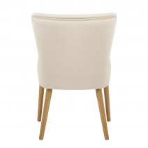 Silla Terciopelo Madera - City Crema